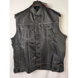 Jackets 4 Bikes NWTMen's Concealed Carry Leather Motorcycle Vest Biker Club ...